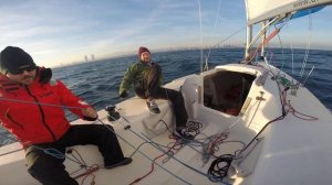 учимся носить геннакер на яхте j80 first time sailing with gennaker on j80 Barcelona Spain