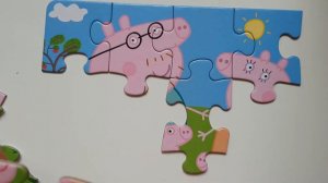 Peppa pig puzzles Свинка Пеппа  собираем пазл для детей