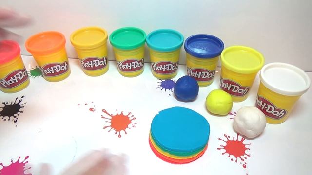 Пластилин Плей До. Видео для детей. Лепим праздничный торт из пластилина Плей До и украшаем M&Ms. смотреть онлайн