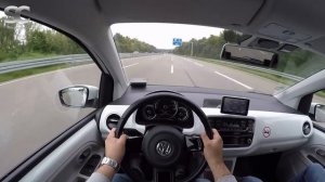 VW e-up! (2016) on German Autobahn - POV Top Speed Drive