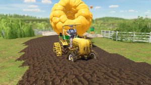 SMALL TO GIANT JOHN DEERE TRACTORS TRANSPORTING BATTLE WITH LIME - Farming Simulator 22