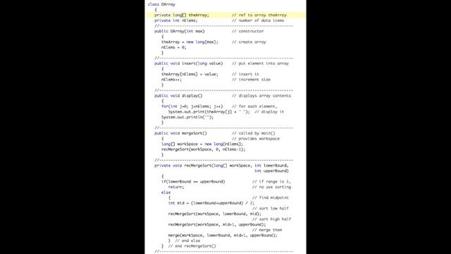 Merge sort Java Code Explanation смотреть онлайн