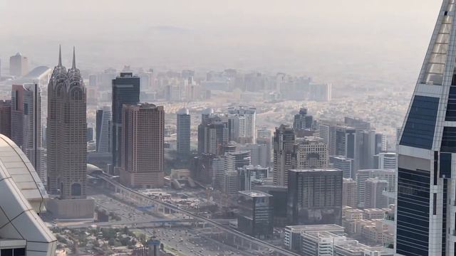 Dubai Mornings from Princess Tower view to DownTown Burj Khalifa Palm Jumeirah Burj AlArab Business смотреть онлайн
