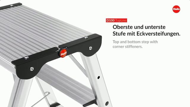Видеообзор стремянки Hailo D100 TL TopLine смотреть онлайн