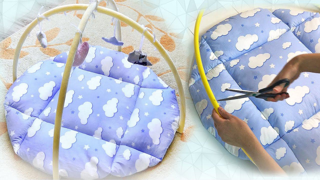 СДЕЛАЛА ЭТО ИЗ ОСТАТКОВ ТКАНИ И ХУЛАХУПА! Развивающий манеж коврик для новорожденного своими руками. смотреть онлайн