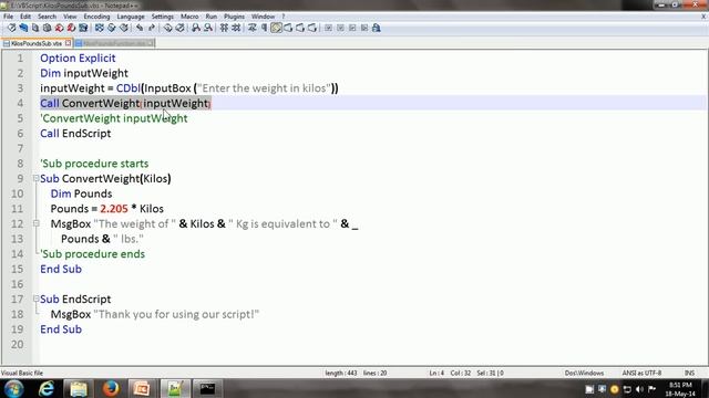 VBScript Sub vs Function - VBScript - Invoke Vbscript - Vbscript Sub - Learn Vbscript-Run Vb Script