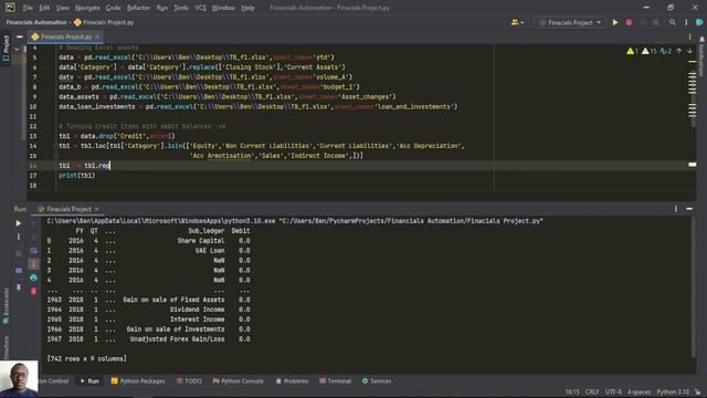 How to Automate Income Statement, Balance Sheet & Cash flow reports with Python - # Step 1