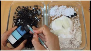 OREO  В Хрустящий Прозрачный Слайм добавляем много косметики !!!  Смешиваем Слайм с косметикой!!!