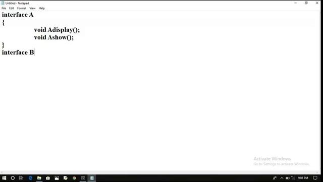 INTERFACES ( MULTIPLE INHERITANCE ) - JAVA PROGRAMMING