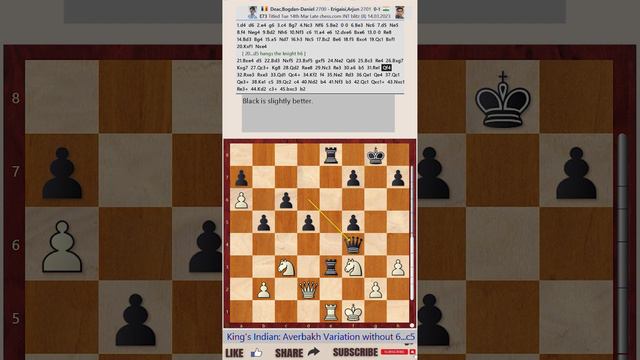 Titled Tue 14th Mar Late 2023 - Round: 8 || Bogdan-Daniel Deac vs Arjun Erigaisi