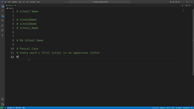 Python Variable Naming Convention: Pascal Case, Snake Case, and Camel Case Explained