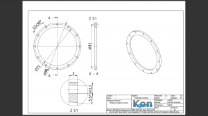 FreeCAD22 KH010 Фланец упорного сопла Круговой массив Проточка Подробный обзор