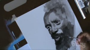 Drawing Dick Gregory - India Ink and Pen Speed Drawing