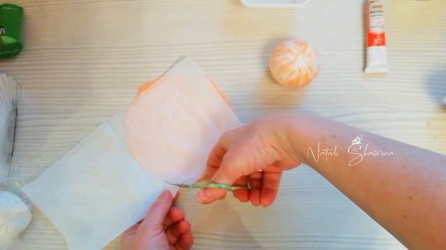 Мандарины из зефирной глины(жидкий фоамиран) или холодного фарфора. Mandarin from clay