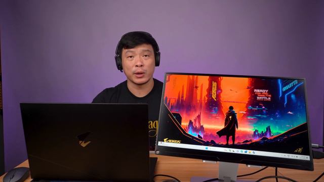 Perfect Content Creation Combo - UPerfect J5 Monitor  Jabra Evolve 2 65 Flex ft AORUS 15