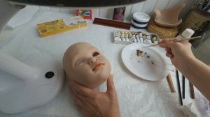 МАСТЕР КЛАСС РОСПИСЬ КУКЛЫ  МАСЛЯНЫМИ КРАСКАМИ PAINTING PORCELAIN DOLL WITH OIL PAINTS
