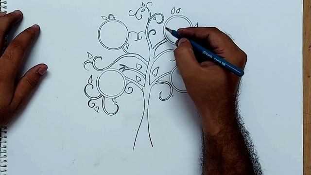 how to draw four members family I how to draw family tree смотреть онлайн