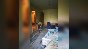 Демонтаж деревянного пола в хрущевке.