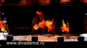 Огонь современный танец шоу от студии Диваданс вейлы с подсветкой