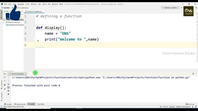 Function in Python || Tutorial - 36 || Python Tutorial