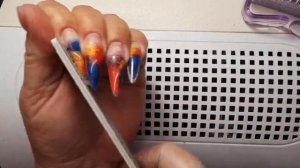 *201*ВЕРХНИЕ ФОРМЫ КАК ПОДЛОЖКА. НАРАЩИВАНИЕ МИНДАЛЬ. САМОЗАМЕС ПОЛИГЕЛЯ С БЛЕСТКАМИ.