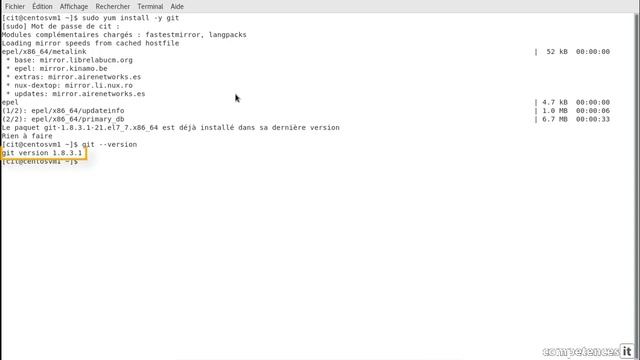 Linux - Installer Git sous CentOS (Red Hat) смотреть онлайн