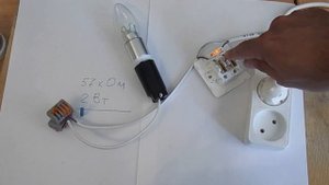 Шунтирование мерцающей СД лампы резистором - результат