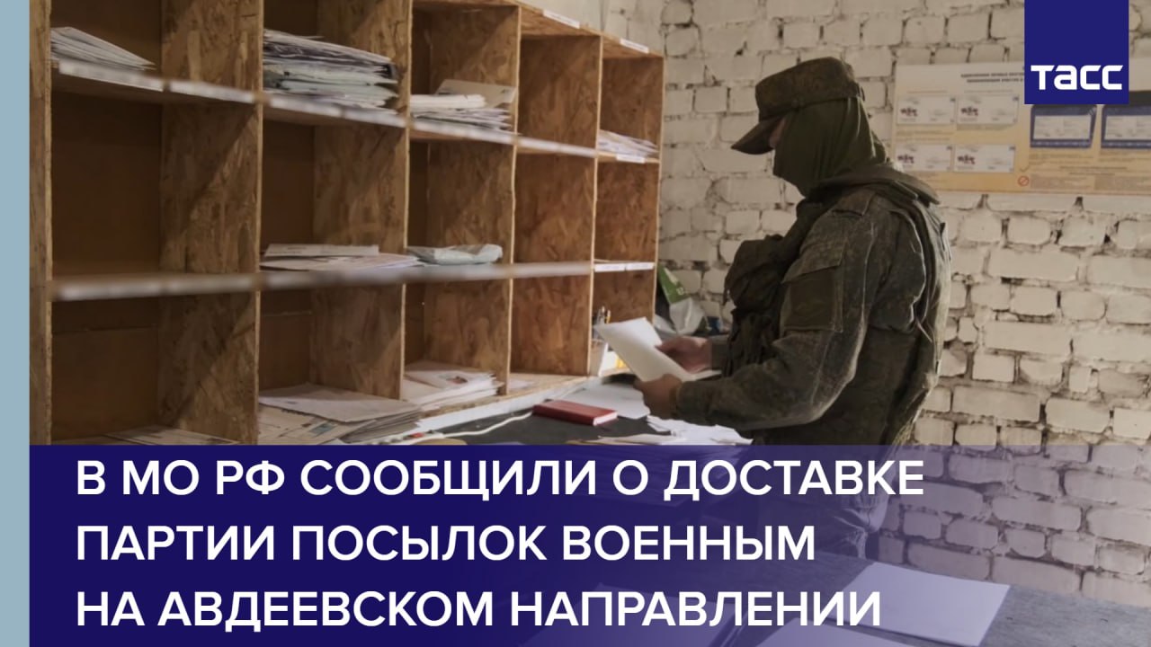 В МО РФ сообщили о доставке партии посылок военным на авдеевском направлении