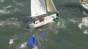 Аварийные ситуации - Столкновения - Навал на знак на Rolex Big Boat Series 2011