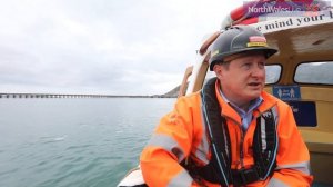 Steve Richardson on the construction project at Barmouth Viaduct