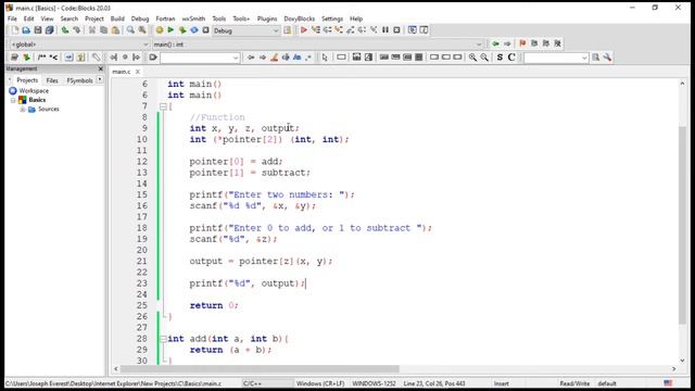 Function and Void Pointers in C. C Programming basics. #100DaysOfCode Day 12 of 100.