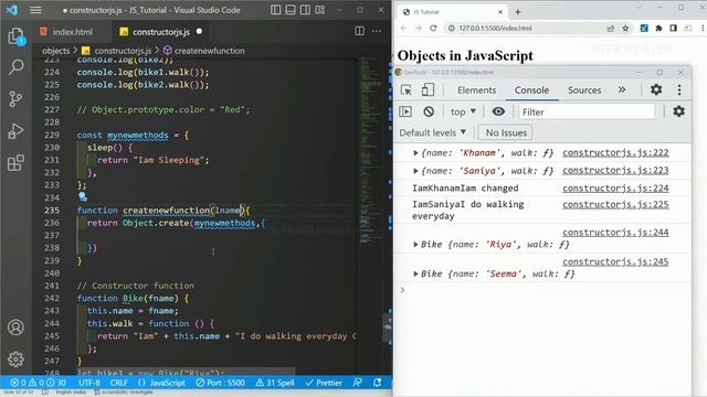 Constructor v/s  Factory Function  - Part- 14 || JavaScript tutorial for Beginners || Tutorial - 41