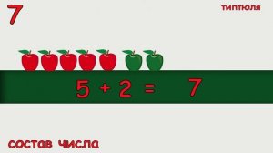 Состав числа 7? Математика для детей.
