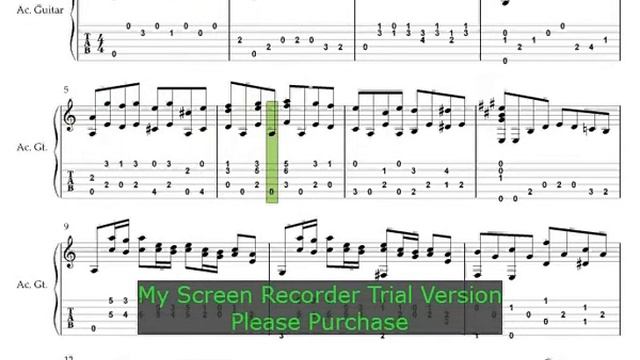 Music from Dragon Quest (Warrior) for classical guitar - tabs, sheet, and audio смотреть онлайн