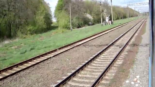 Жмеринка – Винница – Калиновка из открытого окна электропоезда. Украинские железные дороги смотреть онлайн