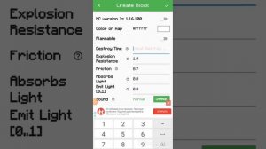 как сделать свой блок в Addons Maker for Minecraft Pe.#1