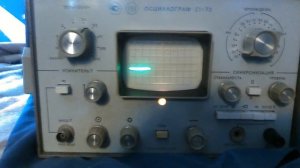 Работа осциллографа С1-72
