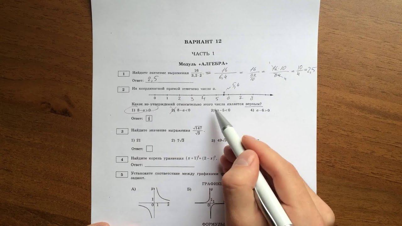 Математика ОГЭ модуль Алгебра