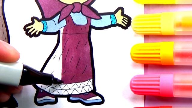 Masha and the Bear Coloring Pages | Masha and the Bear Coloring Pages Colored Markers смотреть онлайн