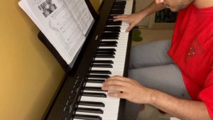 Jazz blues improvisation with walking bass