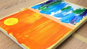 РАЗВИВАШКА для детей и родителей! Картина "Дерево День-Ночь"  // Акриловая живопись!