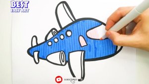 Airplane Drawing, Painting & Coloring For Kids and Toddlers_ Child Art