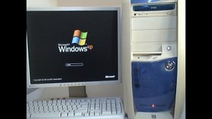 Windows XP Pro Startup in the Year 2021 with Computer ALBATRON Pentium 4 HT 3Ghz Socket 478 - Revie