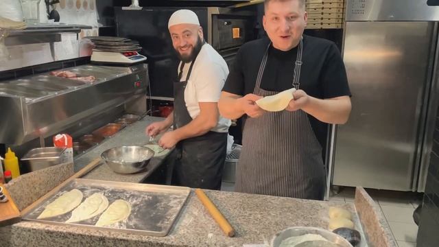 Gözleme Гёзлеме с творогом  и зеленью