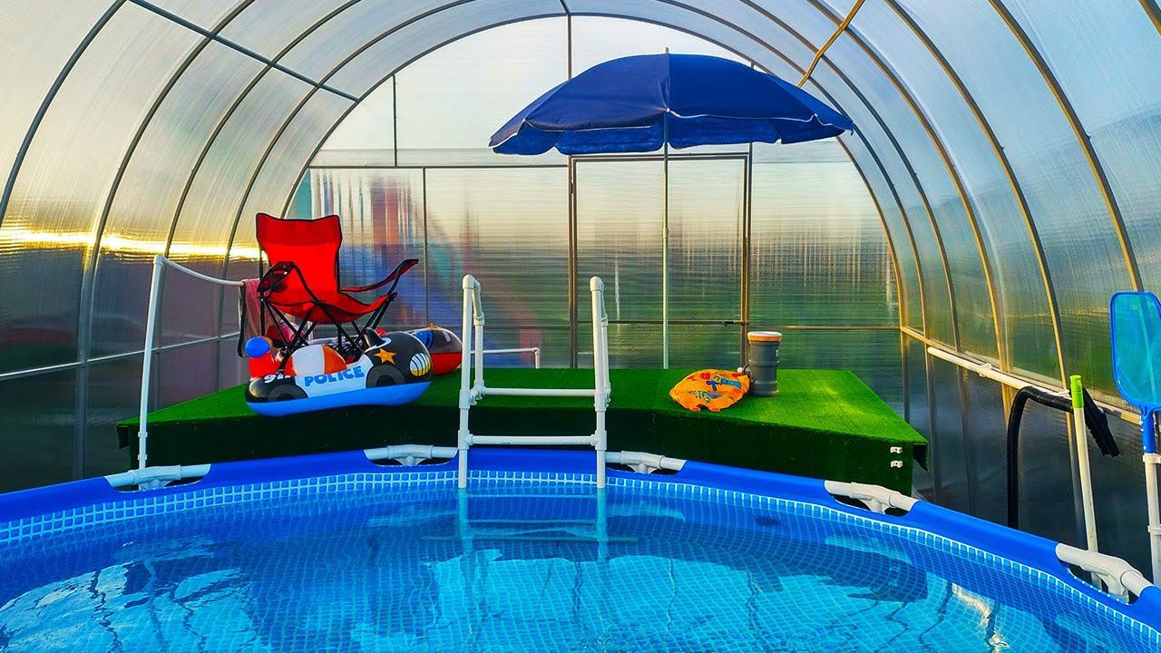 Павильон для бассейна своими руками. Цена Самодельный пылесос и скиммер для бассейна. смотреть онлайн