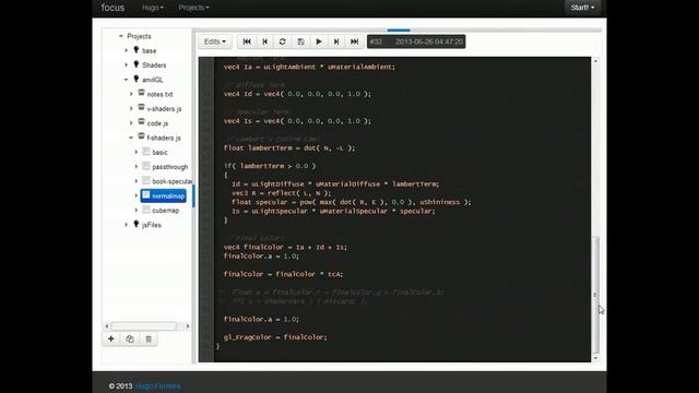 anvilGL (WebGL 3D Engine)  & Focus (Assisted in-Browser Coding Tool)