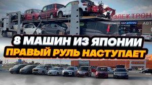 Доставили 8 машин STEPWGN в кузове RP1, RAIZE, DELICA D5, GOLF, ROOMY, FREED, TANK.