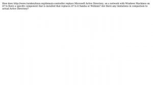 Unix & Linux: How does this Turnkey Linux domain-controller replace Microsoft Active Directory?