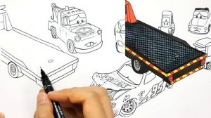 Draw CARS 3 LIGHTNING McQUEEN's Crash Behind The Scene . Drawing and Coloring Pages | Tim Tim TV