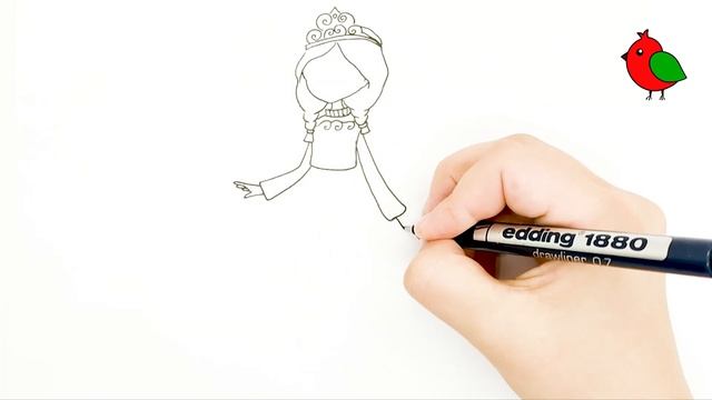 Как нарисовать Алёнку из мультика Царевны / Рисунки и раскраски малышам / Мультик раскраски смотреть онлайн